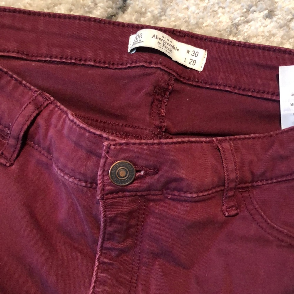 Abercrombie maroon jeans